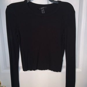 Black Long Sleeve White Details